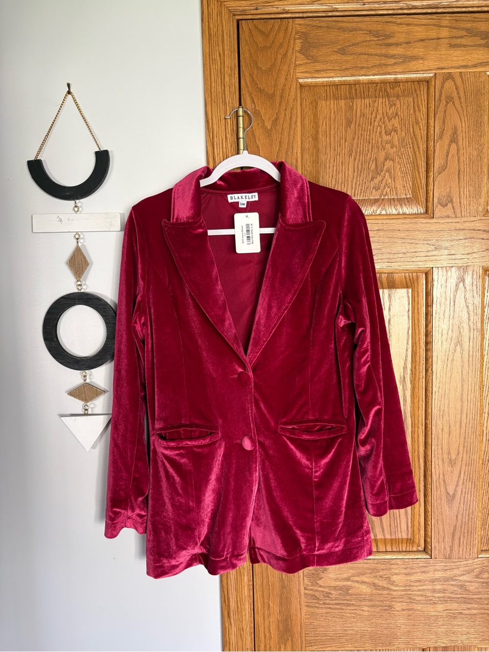 Blakeley Everything We Knew Velvet Button Blazer Jacket - S/M